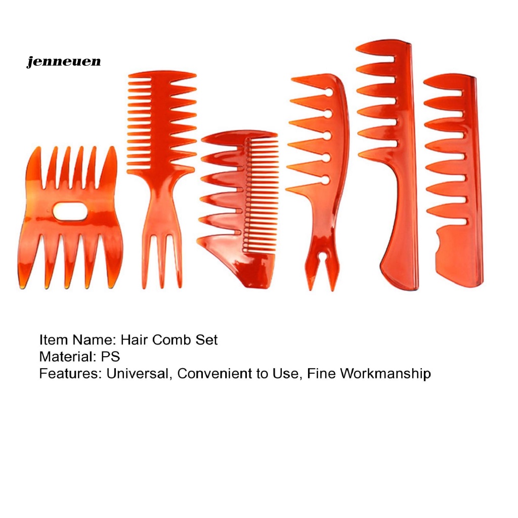 Bộ 6 Lược Chải Tóc Tạo Kiểu Chuyên Nghiệp Cho Nam