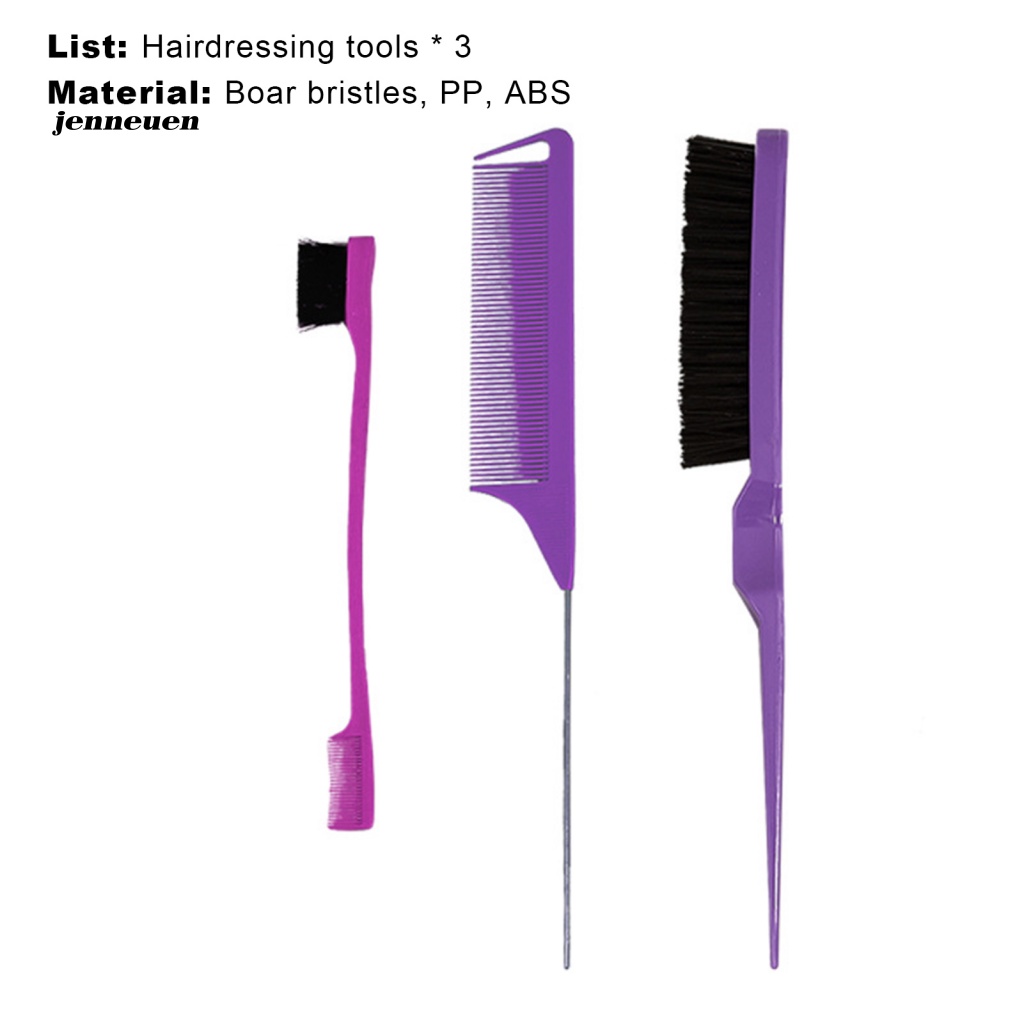 Bộ 3 Lược Nhuộm Tóc Bằng Kim Loại Thiết Kế Nhỏ Gọn Cho Nữ