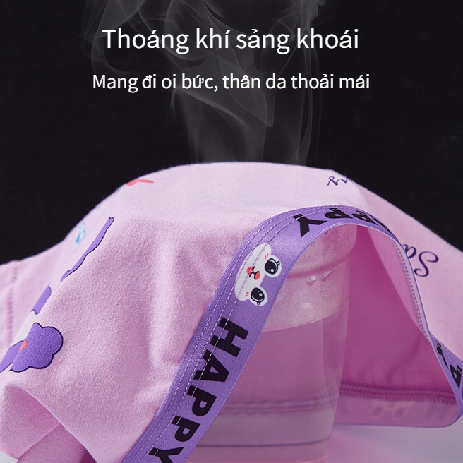 Quần Lót cotton Nhiều Màu Thoáng Khí Thoải Mái Cỡ Nhỏ Và Vừa In Họa Tiết Hoạt Hình Dễ Thương Cho Bé Gái