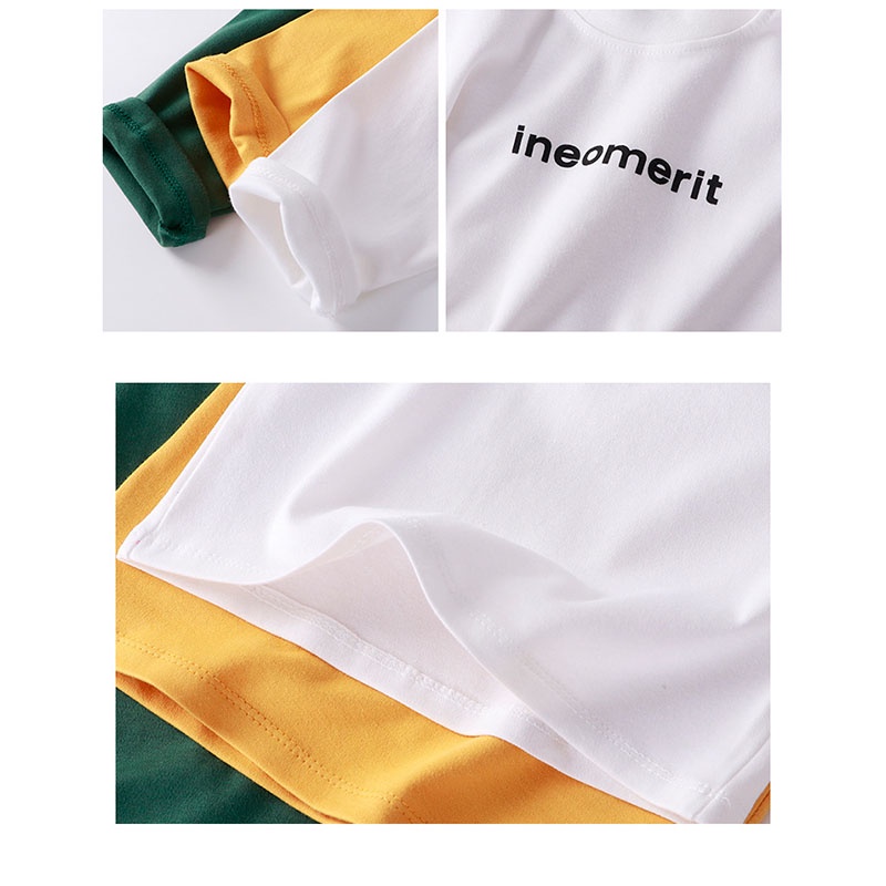 Áo Thun cotton Tay Dài In Chữ Thời Trang Xuân Thu Cho Bé 70-150cm