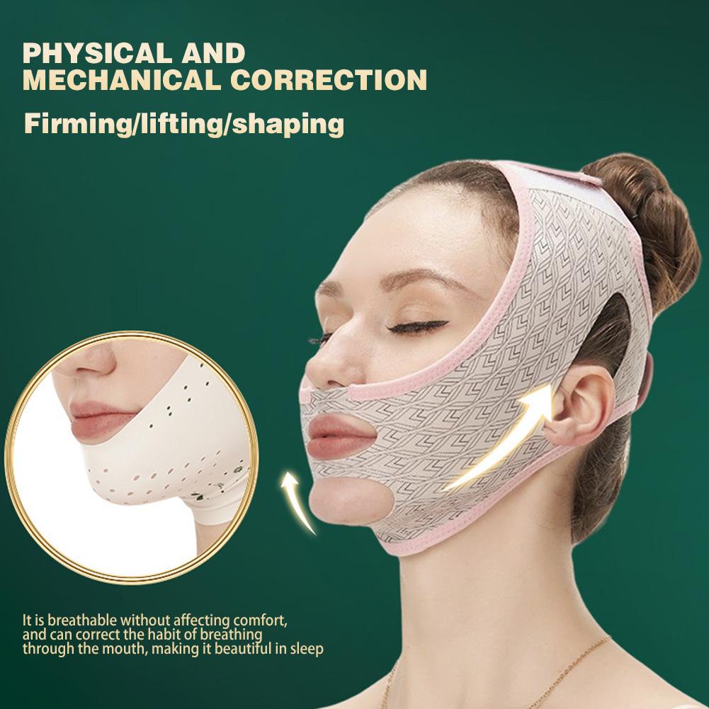 1pc băng quấn giảm béo mặt v line cheek chin neck shaper massage strap belt relax lift up mask beauty face sculpting sleep mask
