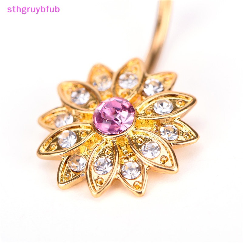 Khuyên Rốn Hình Hoa Đính Đá Pha Lê