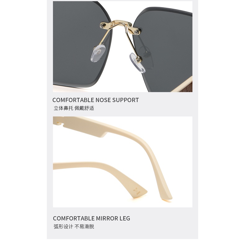 Kính Mát Thời Trang Khung Tok Tok Tok 2023 Không Gọng Màu Gradient Dành Cho Bạn Nữ