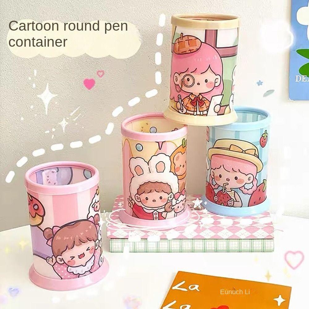 Risedot Đựng Bút Hình Tròn Họa Tiết Hoạt Hình Dễ Thương
