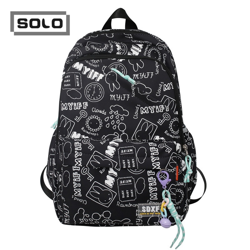 SOLO Solo Balo Nữ cặp đi học balo du lịch balo nữ da 2023  Phong cách Thời trang Stylish Thanh lịch L95S26X 37Z230911