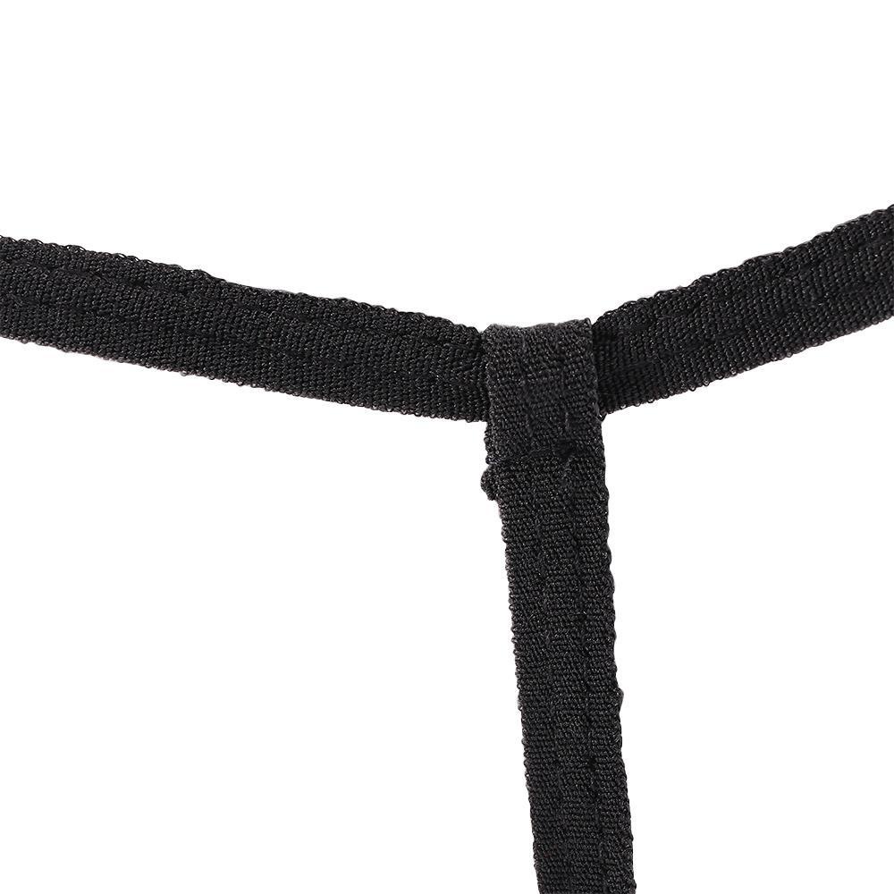 Quần Lót Nam Lọt Khe Chữ t Lưng Thấp Co Giãn Màu Đen Phối Ren Xuyên Thấu Elm1