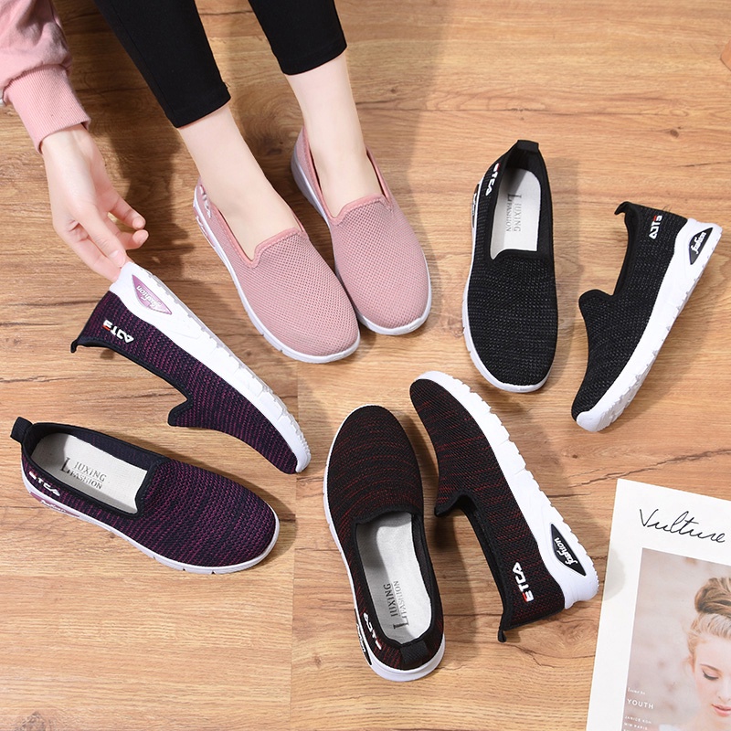 🇻🇳Có Sẳn Hàng🇻🇳 Giày Thuyền Nữ Đế Mềm Thoáng Khí Mặt Giày Dệt Kim Loafers