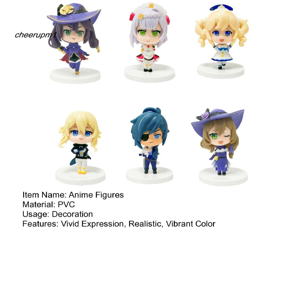 Set 6 Mô Hình Nhân Vật Phim Hoạt Hình Anime Dễ Thương