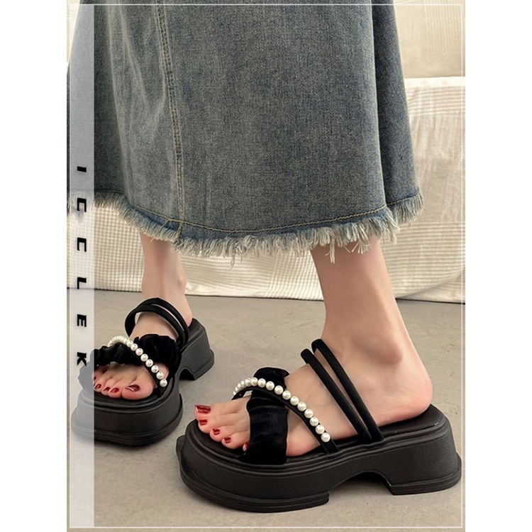 ICCLEK Dép nữđế bánh mì thoải mái thời trang 32zHD072405