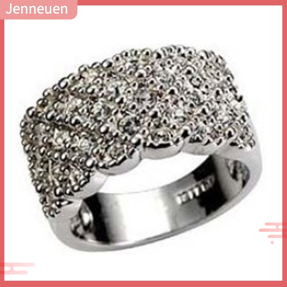 Nhẫn Đính Hôn Dát Đá Sang Trọng Cho Nữ