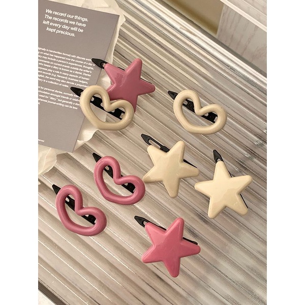 Kẹp Tóc Hình Trái Tim / Chú Ếch Dễ Thương Phong Cách Hàn Quốc Yk2