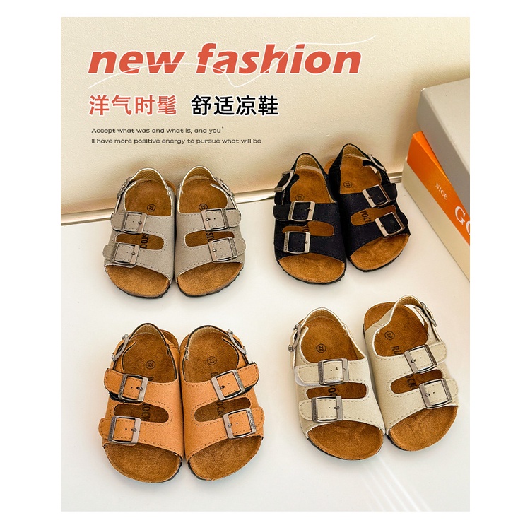Giày Sandal Birkenstock Hở Ngón Thời Trang Mùa Hè Hàn Quốc Dành Cho Bé Trai Và Bé Gái 3 Tuổi