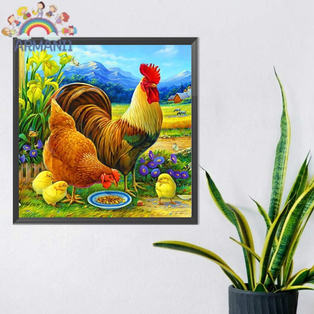 Armani.vn Bộ Tranh Đính Đá 5d diy Hình Gà Trống Để Trang Trí Nhà