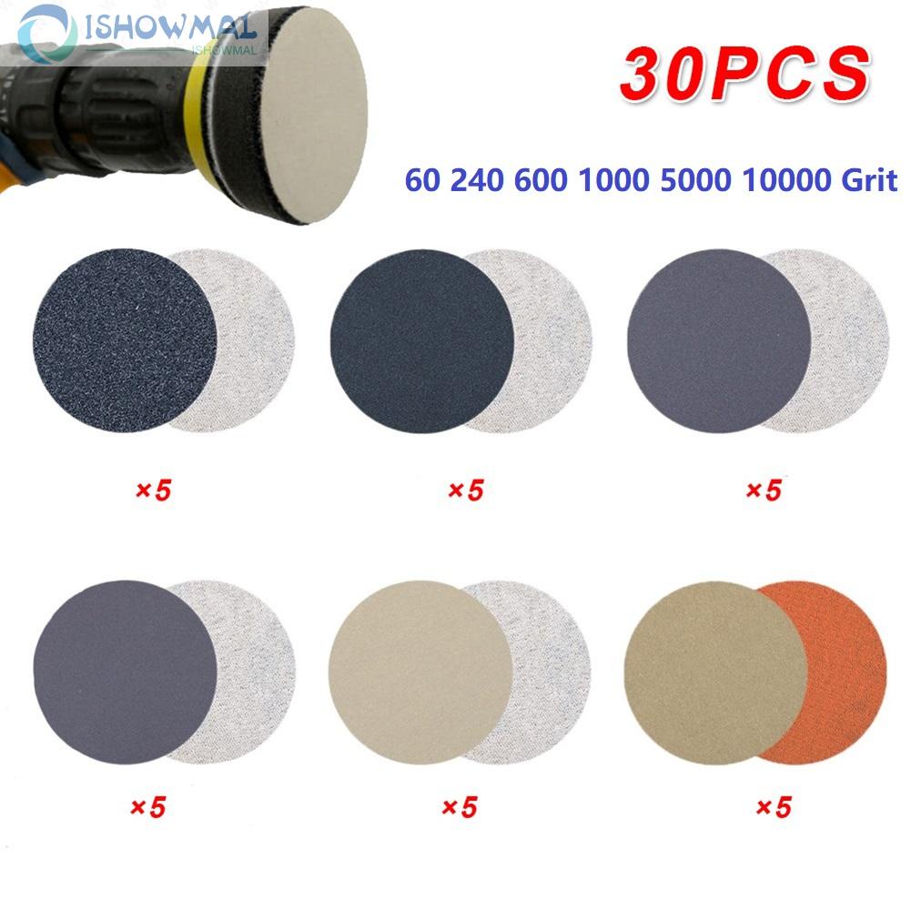 Bộ 30 Giấy Nhám Tròn 2inch 60 / 240 / 600 / 1000 / 5000 / 10000 Grit