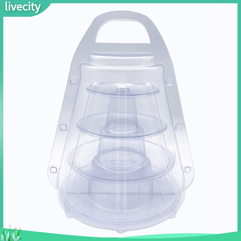 Lễ hội 4 tầng trưng bày tiệc sinh nhật đám cưới bánh macaron đế tháp cupcake