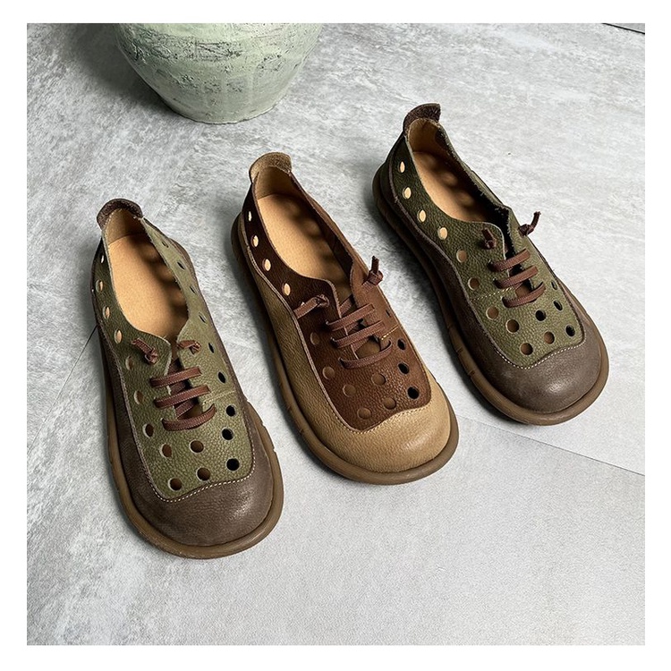 Xăng đan Da crocs Phong Cách vintage Thời Trang 2023 Cho Nữ