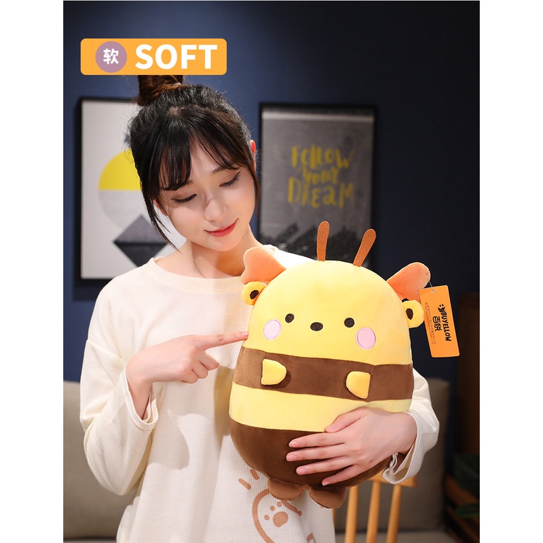 Gối Ôm Nhồi Bông Thiết Kế Hình Chú Ong Hoạt Hình Sáng Tạo