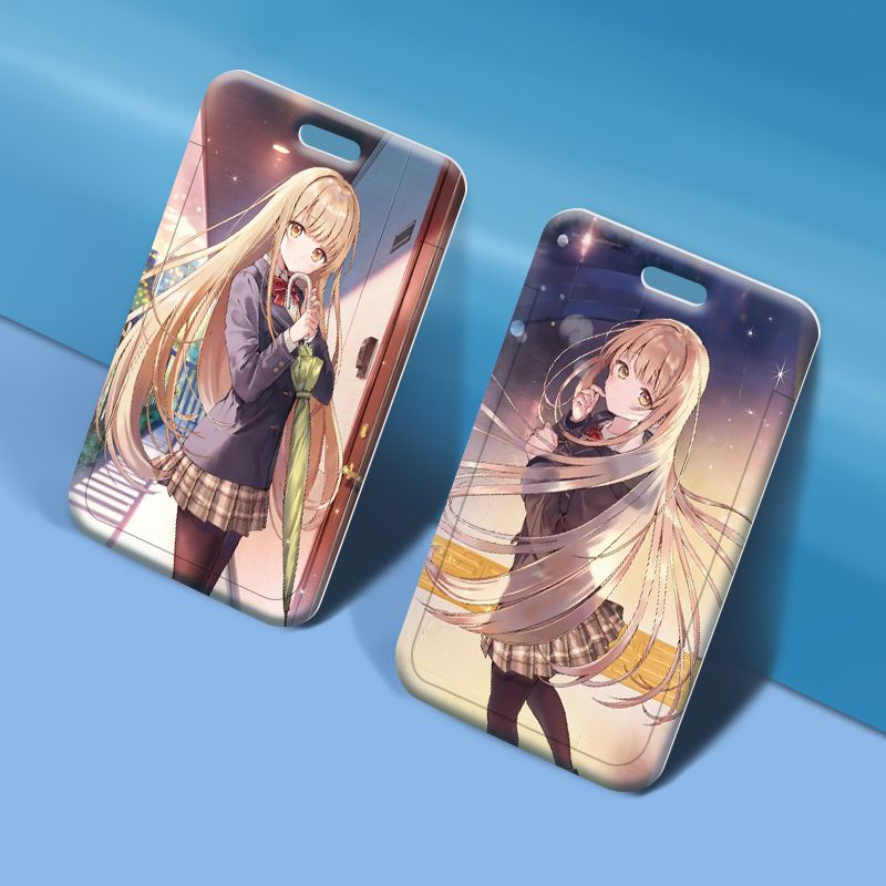 Shiina mahiru kawaii studen bìa thẻ cô gái bìa thẻ id landyard chủ thẻ mrt chủ thẻ kinh doanh