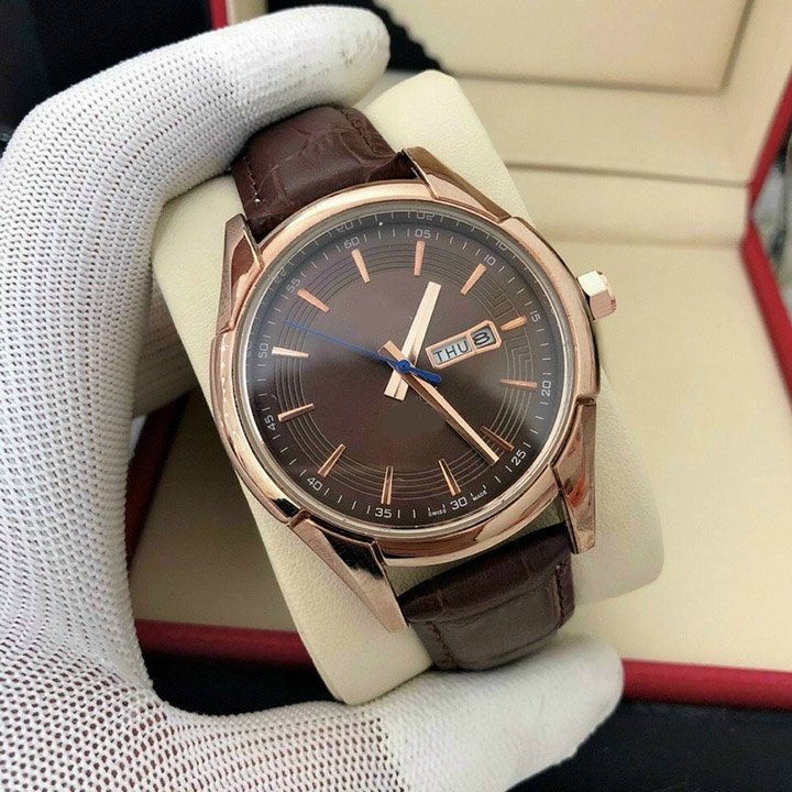 Đồng Hồ Đeo Tay Nam Dây Da Cao Cấp Phong Cách Thời Trang Hiện Đại Dành Cho Công Sở, Văn Phòng - Shop Nhật Vượng  358