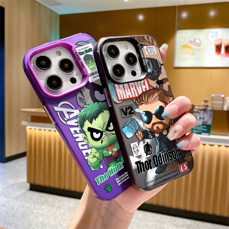 Ốp Điện Thoại acrylic Cứng Mặt Nhám In Hình marvel Cho iphone 15 Pro Max 15Plus