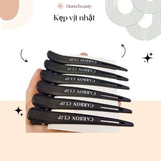 Kẹp mỏ vịt nhựa chia xước tóc Nhật vỉ 6 cái giá rẻ siêu đẹp bền chuyên dụng cho salon tóc nam nữ spa barber shop
