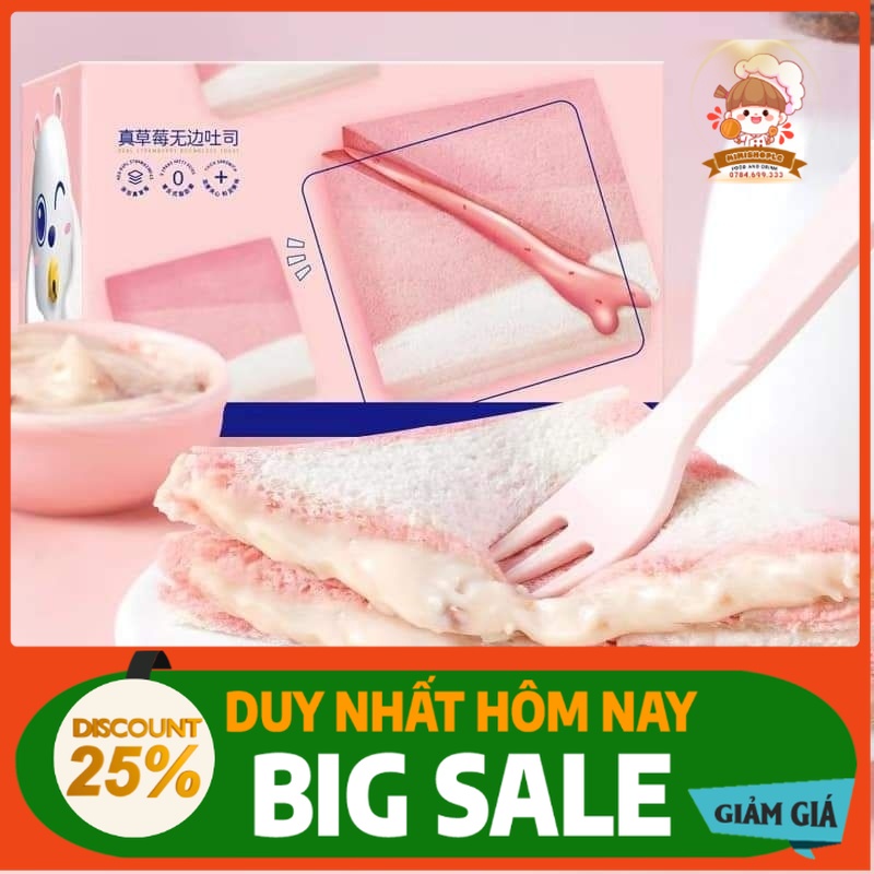 Bánh mì Sanwich vị Dâu Tây - Khoai Môn - Pho Mai -Bơ Nướng siêu hot hộp bánh mềm mịn thơm béo