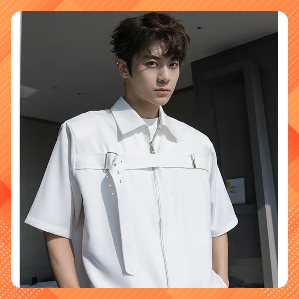Áo Sơ mi Tay ngắn ZIP HAVA - Giá sỉ Unisex