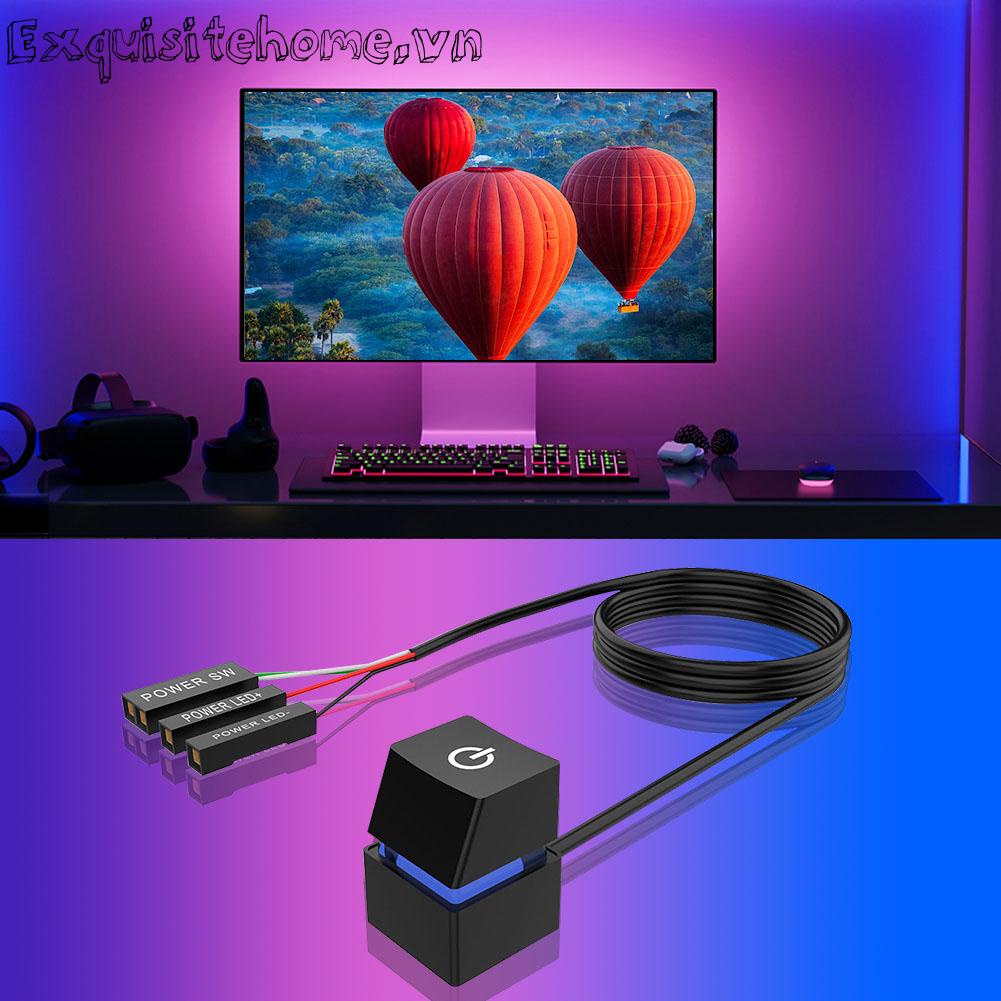 2m led máy tính để bàn công tắc pc bo mạch chủ nút bật / tắt nguồn bên ngoài