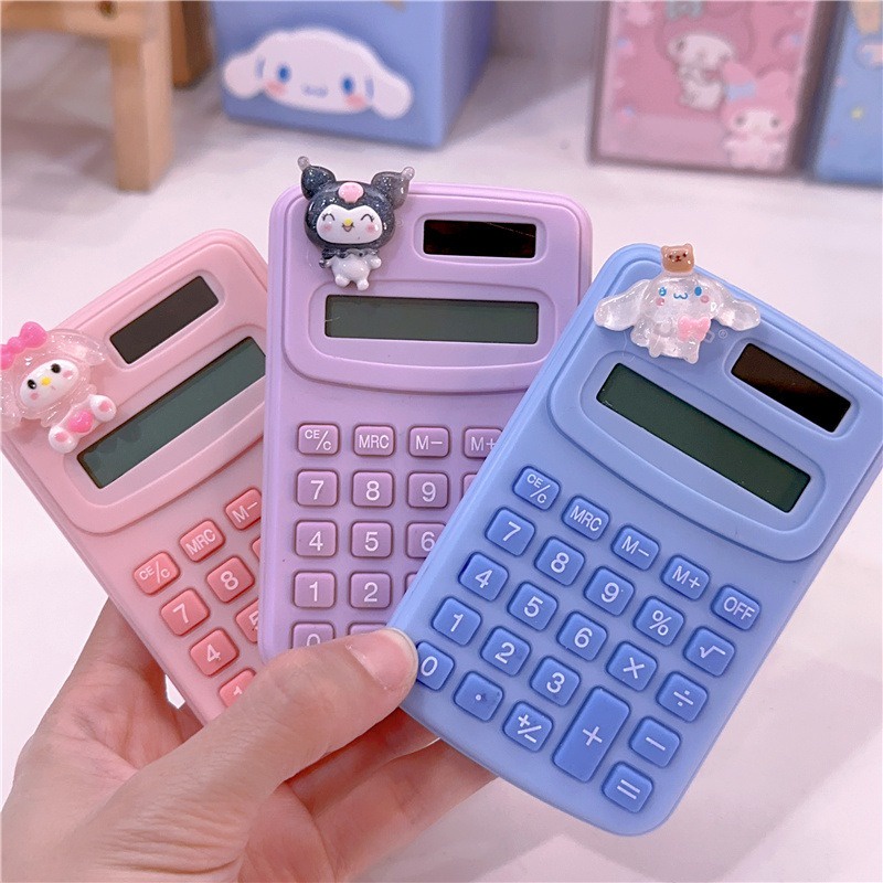 Máy tính cầm tay mini sanrio dễ thương cho học sinh trường anime pochacco kuromi cinnamonroll my melody scientific calculat
