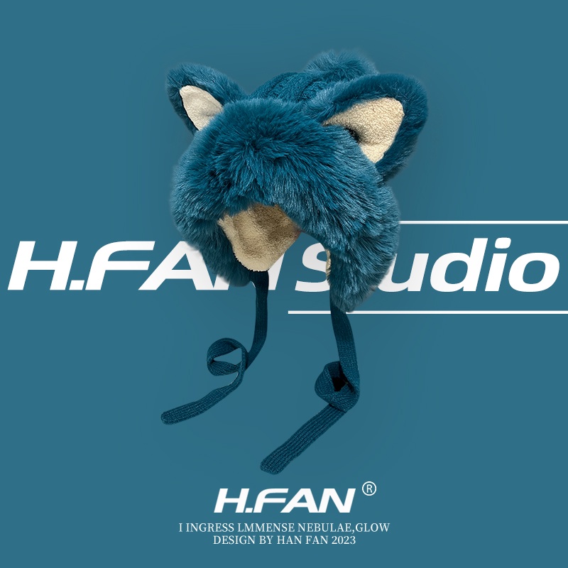 Mũ Len Dệt Kim Giữ Ấm Tai Hình Tai Cáo Dễ Thương Phong Cách Nhật Bản Thời Trang Thu Đông Cho Nữ