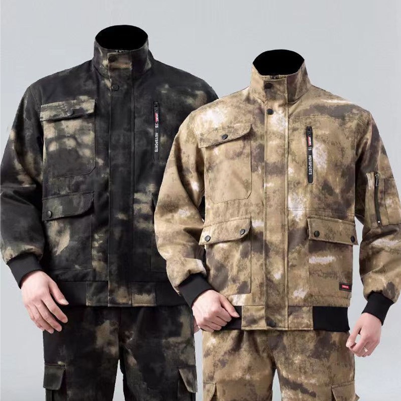 Bộ đồ TIDE BEAR họa tiết rằn ri chống bẩn thời trang xuân thu dành cho nam