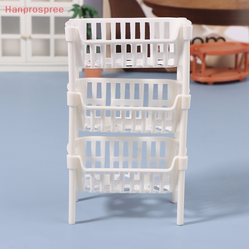 Hanprospree> 1/12 dollhouse mini food fruit storage giỏ búp bê nhà có thể xếp chồng lên nhau giỏ trang trí nhà búp bê phụ kiện tốt
