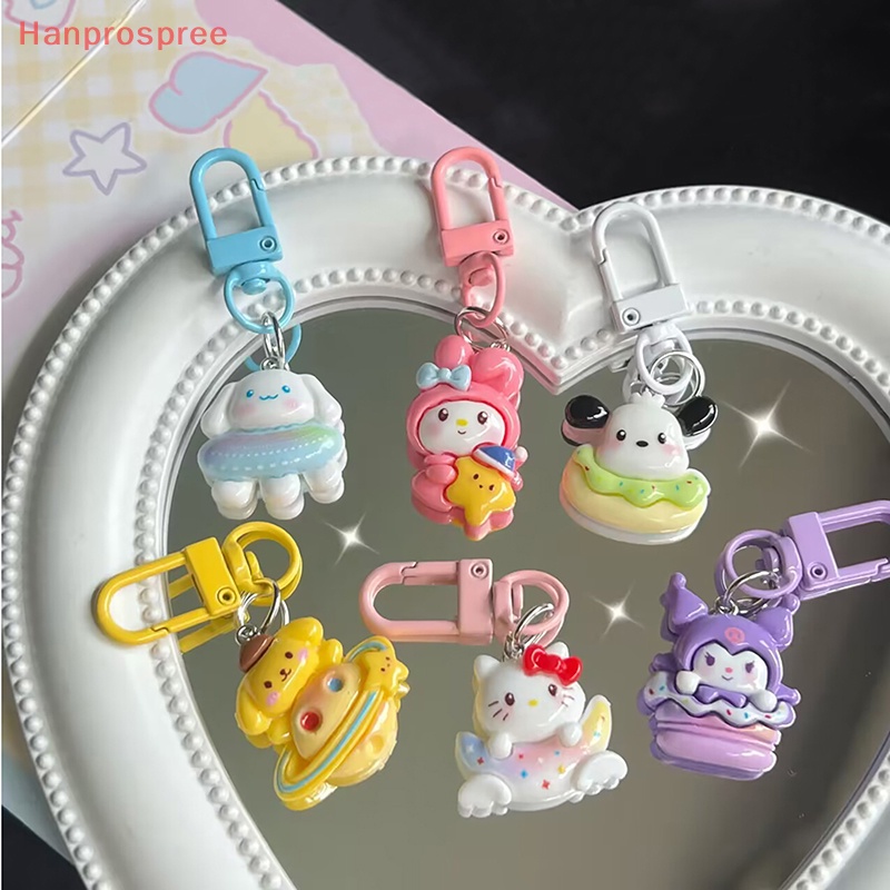 Hanprospree> sanrio anime my melody bag keychain phim hoạt hình cinnamonroll hello kitty túi dễ thương mặt dây chuyền ch keyrings trang trí cho cô gái quà tặng tốt