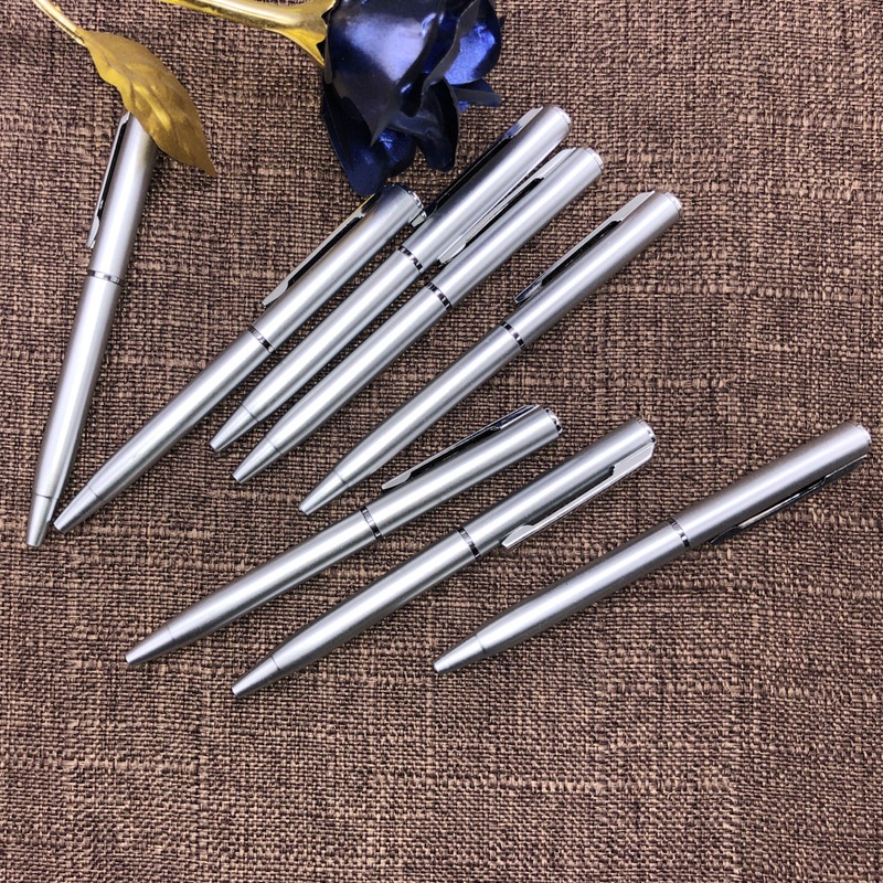 Bút bi nhựa xoay 1pc, bút bi 10cm màu xanh lam, bút ký mini sáng tạo, văn phòng phẩm, đồ dùng học tập