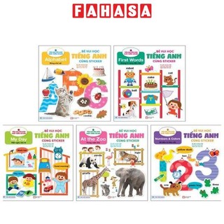Sách bộ sách bé vui học tiếng anh cùng sticker