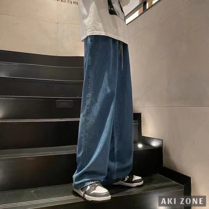 Quần jean nam retro quần bò ống rộng bigsize 5XL 100KG mùa xuân thu cao cấp đường phố thời trang quần denim Hàn Quốc