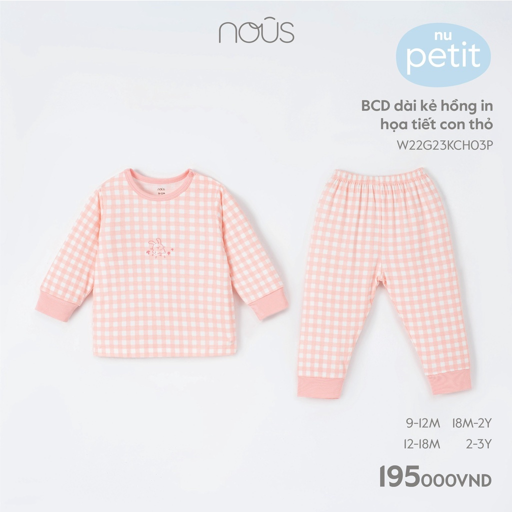 Bộ quần áo dài tay cài vai Nous 2023