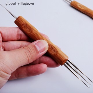 [global _ village] Móc tay cầm tre móc đôi dreadlock cho kiểu tóc dreadslock [vn]