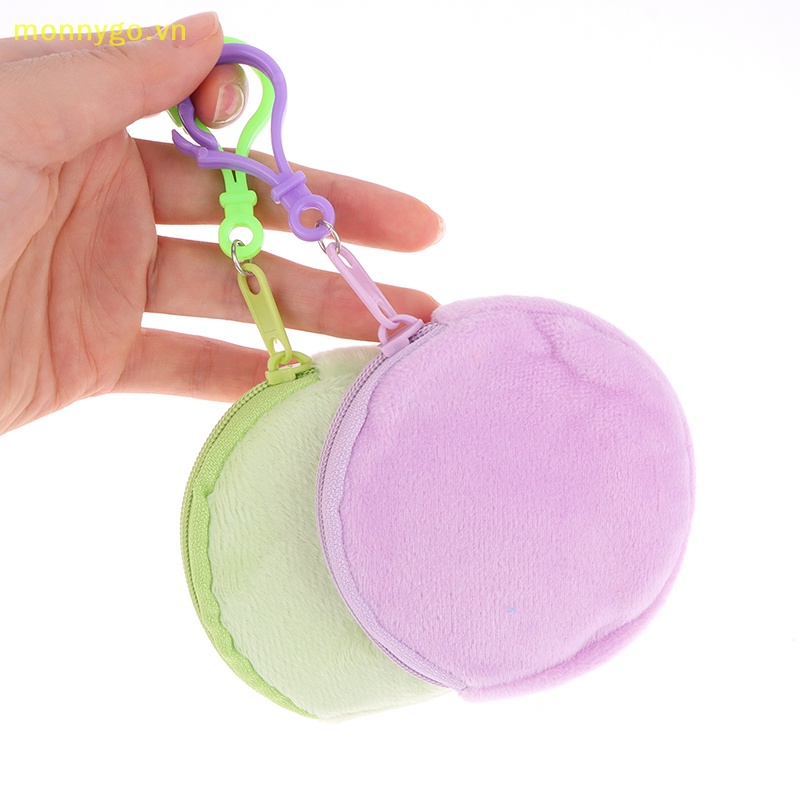 Monnygo Ví Đựng Tiền Xu / Tai Nghe Bằng Lông Nhung Màu Trơn Dễ Thương Cho Nữ vn