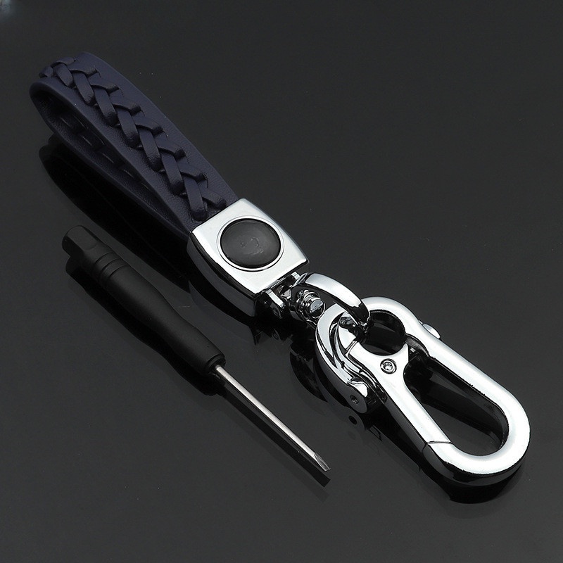 Kim loại + da móc khóa móc chìa khóa kiểu dáng xe hơi