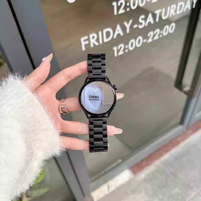 Cnagain 18mm 20mm 22mm 24mm dây đeo đồng hồ thông minh cho samsung galaxy watch 5/3 40mm 44mm 45mm 42mm 46mm gear s3 active bracelet huawei watch gt3 gt2e dây đeo bằng thép không gỉ