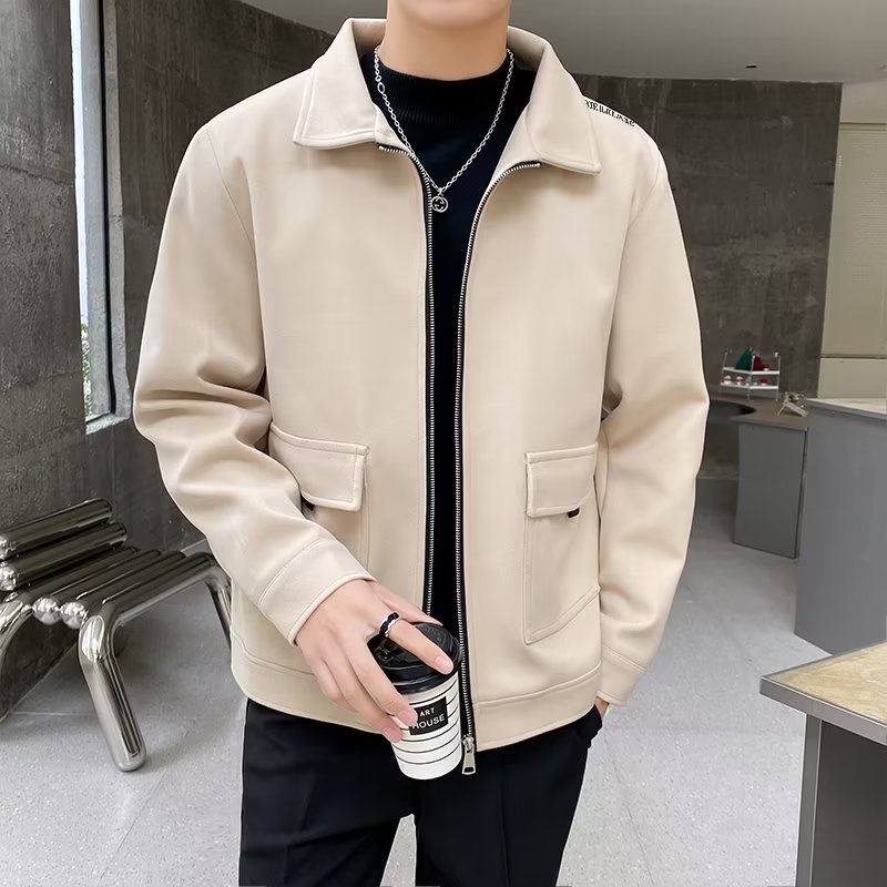 【2 Colors】Áo khoác dài tay áo khoác nam ngầu áo có mũ mùa thu và mùa đông hoang dã hợp thời trang nam tiêu chuẩn nghệ thuật mới cổ áo polo lười thanh niên phổ biến hợp thời trang phong cách nhật bản áo khoác dài tay chất lượng cao áo khoát nam cao cấp