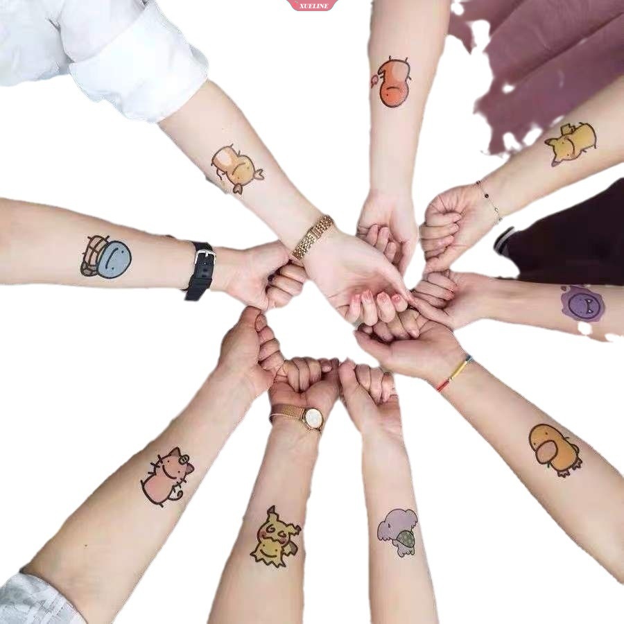 Hình xăm anime pokemon hình xăm pikachu, hình xăm hoạt hình trẻ em, hình dán cốc, hình dán túi đi học, hình dán da