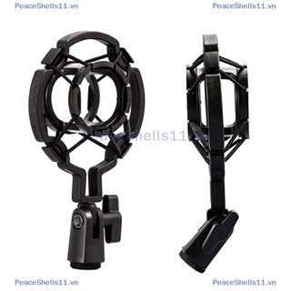 Peaceshells universal professional condenser microphone mic shock mount holder studio recording for large diaphram mic clip black.