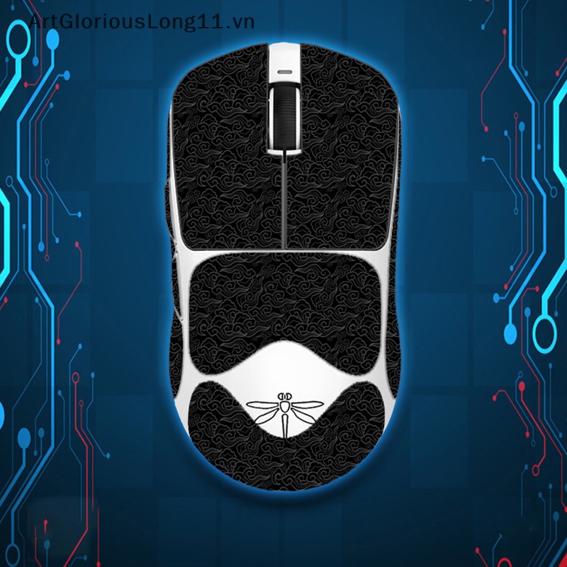 Artgloriouslong mouse grip tape skate sticker non slip suck sweat for vgn dragonfly f1 wireless gaming mouse.