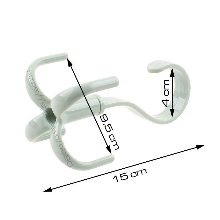 Móc nhựa treo đồ 4 chấu xoay 360 độ cực tiện lợi treo đồ, giày, túi xách, quần áo