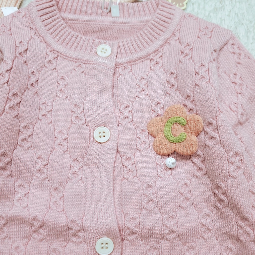 Áo len dài tay sơ sinh thu đông cúc cài thẳng len mịn mềm đẹp hàng quảng châu cho bé trai bé gái 4-10kg