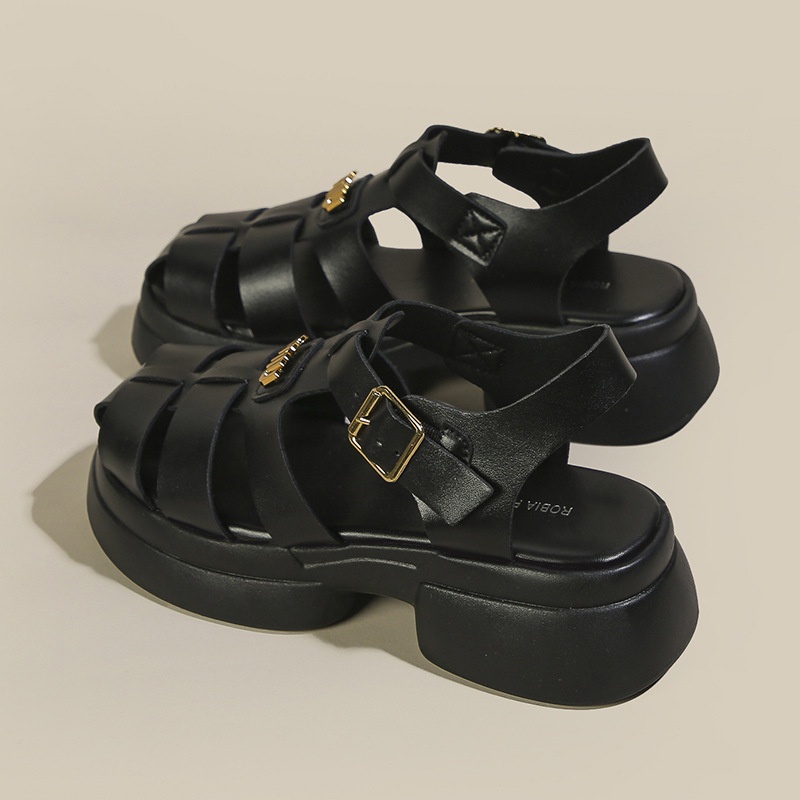 Giày Sandal nữ hottrend 2023 khoá cài  Cao Cấp Fullbox đế cao 5 phân siêu êm chân