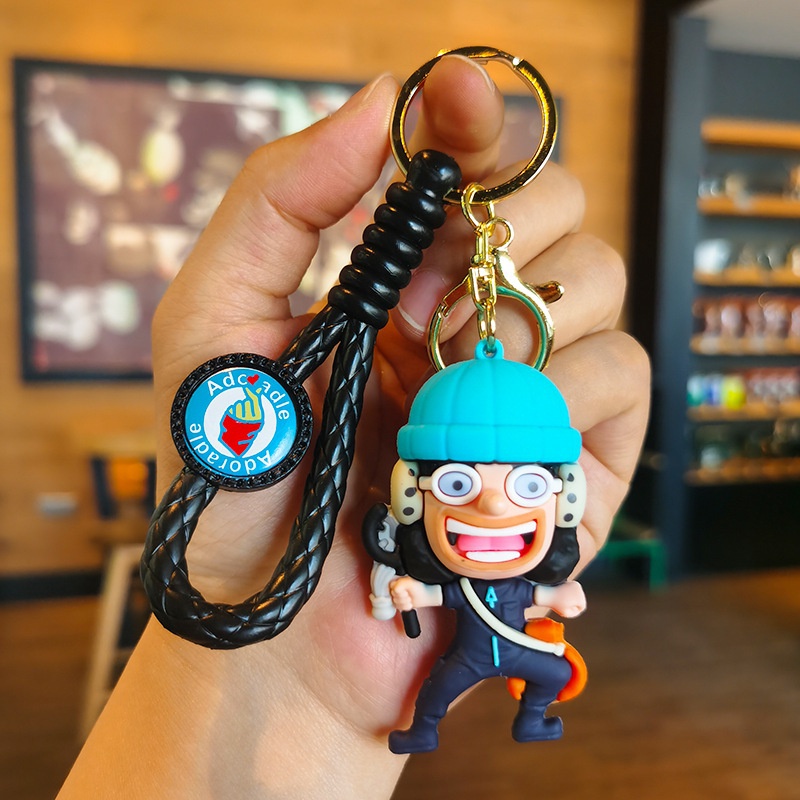 New one piece key ring charm key ring luffy ace cartoon charm dễ thương sáng tạo túi đi học móc chìa khóa món quà nhỏ bán buôn quà tặng sinh nhật món quà nhỏ