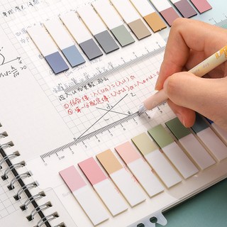 Sticky note label sticker morandi label notebook sticky note writable waterproof two-color classification label sticker pe dễ thương sticky note paper index